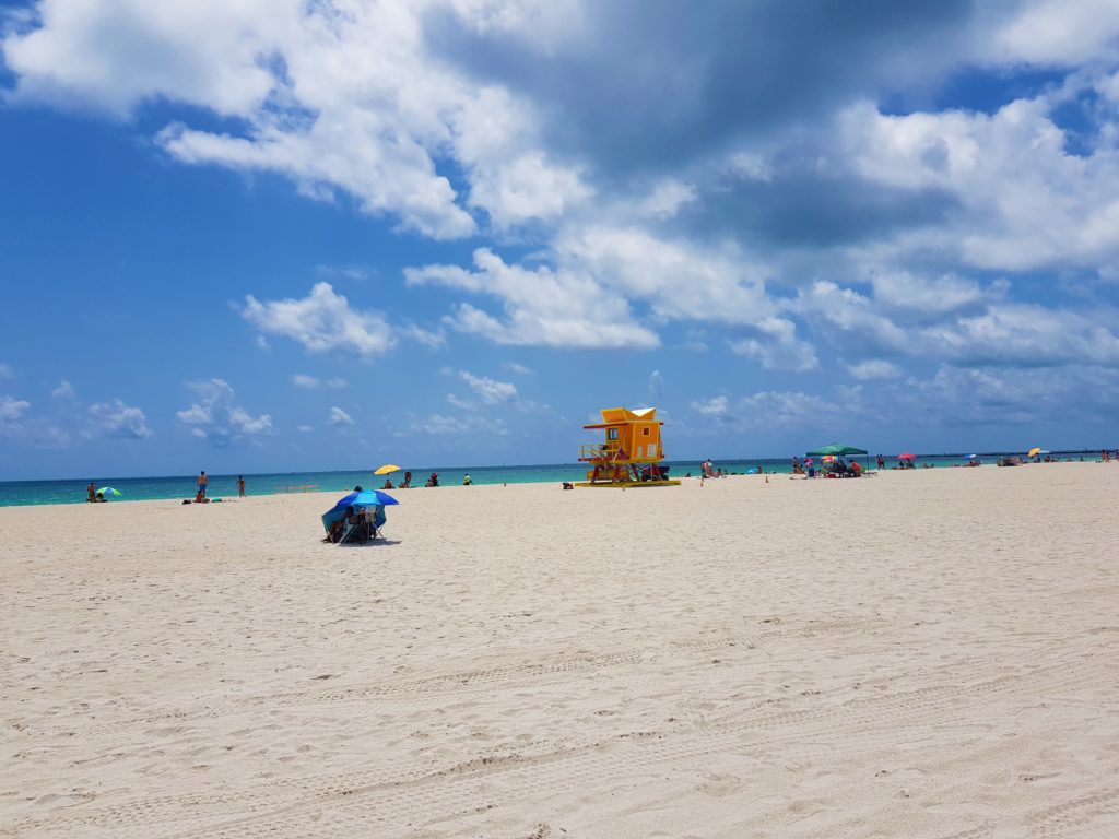 Torrette Spiaggia Miami South Beach arancione