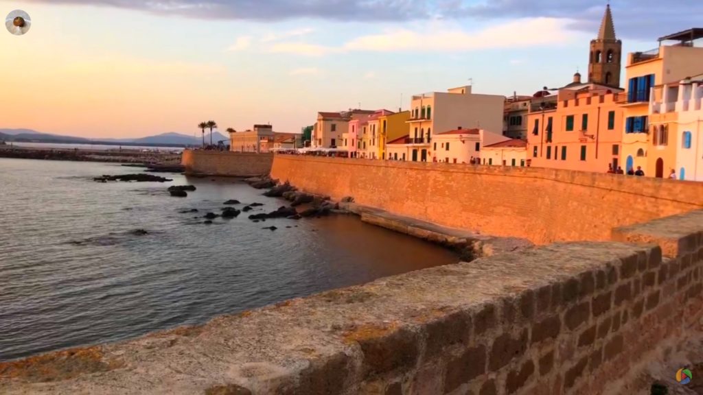 Video Sunset in Alghero Sardinia Italy