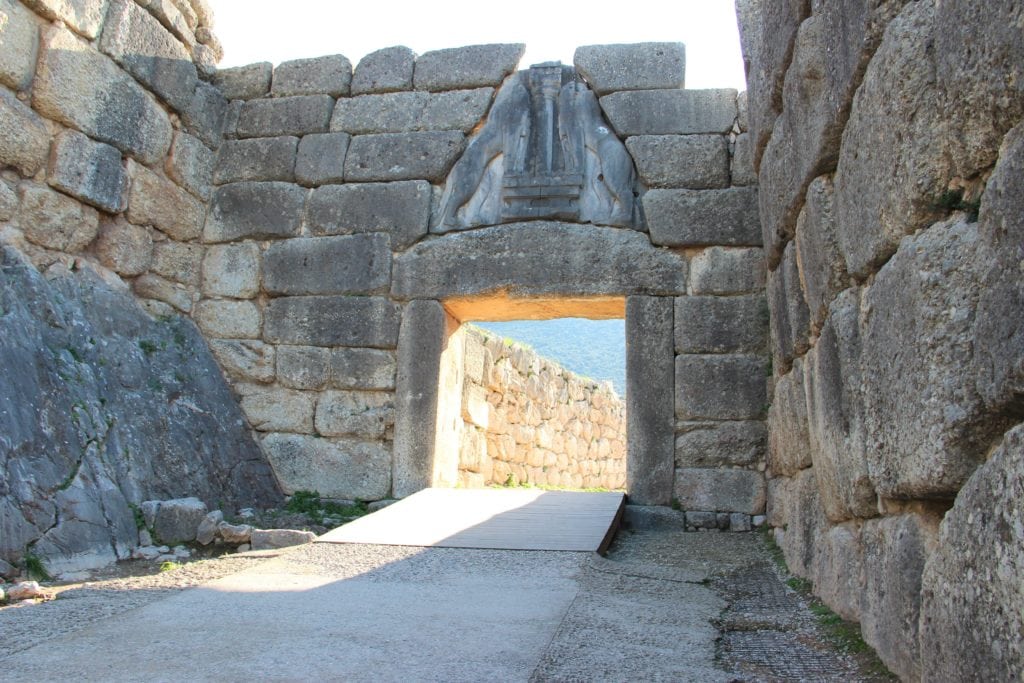 The Lion Gate Mycenae Ancient Greece scaled