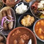 closeup moussaka stifado warm greek dishes rhodes taverna comfort food