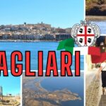 Top 10 things to do in Cagliari, Sardinia, Italy, with diverse landmarks and activities. Cagliari, Sardinia, Italy collage featuring city views, flamingo, ancient ruins, and street scenes