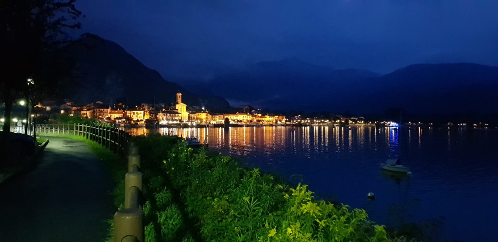 lago maggiore baveno feriolo di sera