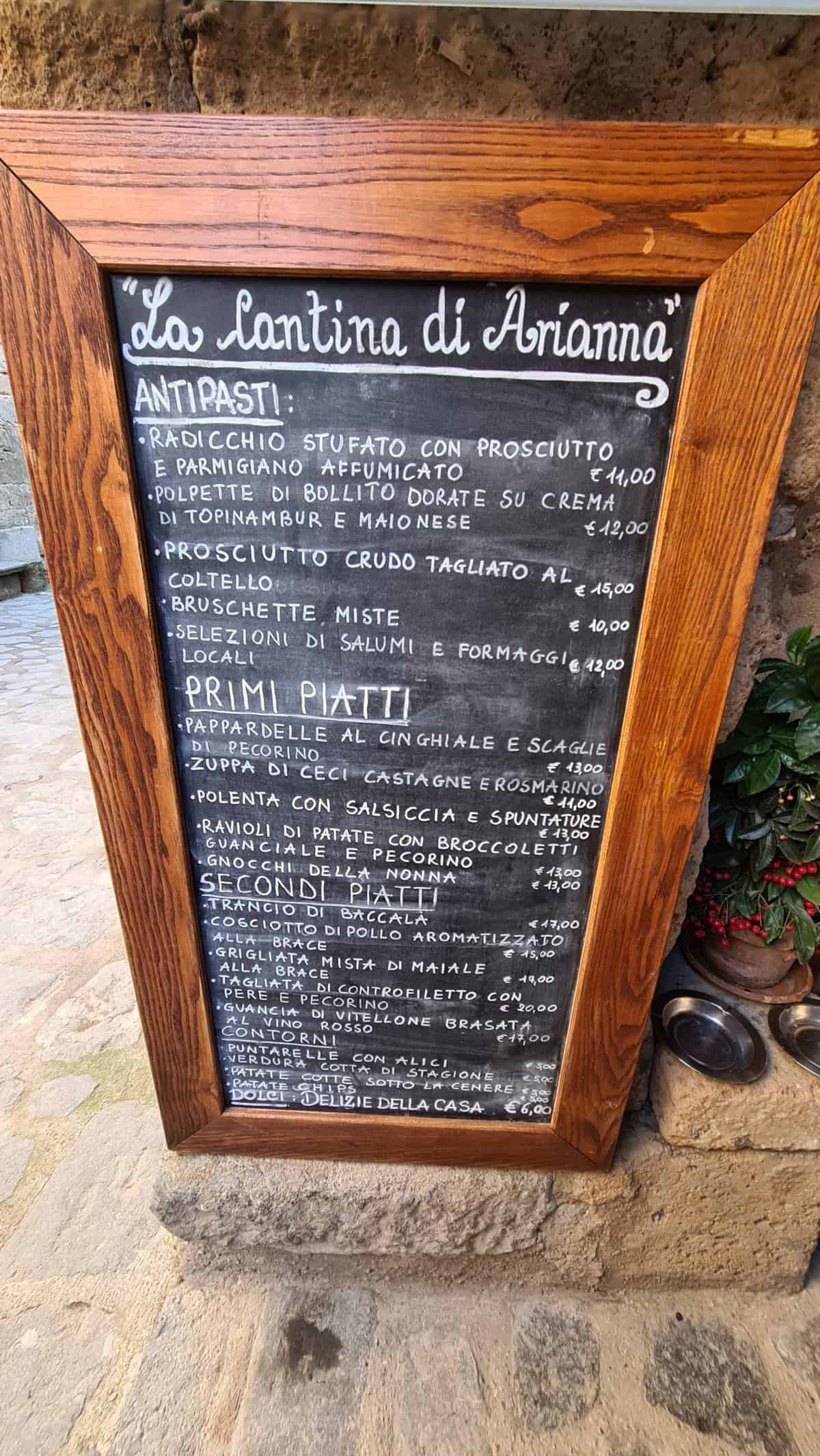 Ristoranti Civita di Bagnoregio la cantina di arianna 1 scaled