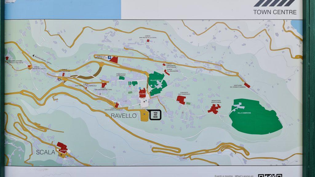 Mappa Cartina Ravello Costiera Amalfitana Tripilare 1