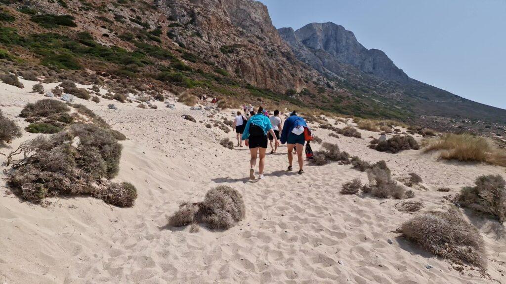 Ritorno tramite il sentiero dalla spiaggia di Balos Creta