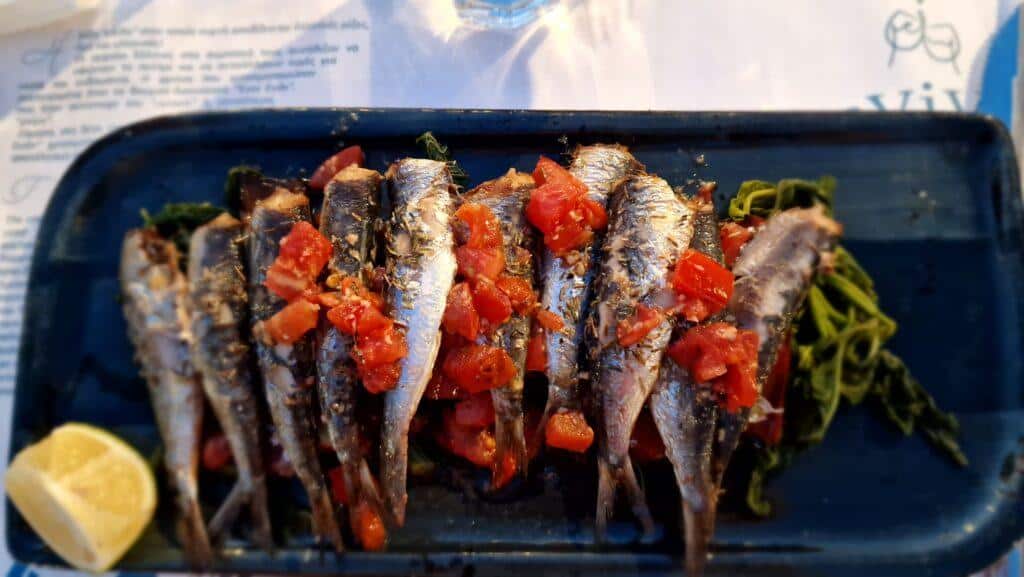 Creta Kissamos ristoranti pesce Eviva Cretan Cuisine Sardine 1