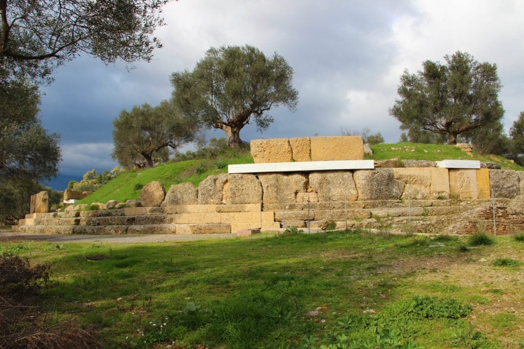 The round Building ancient sparta ruins