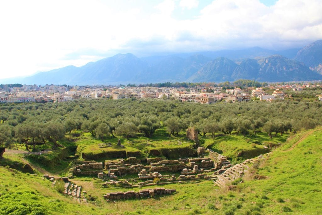 ancient sparta theatre and view