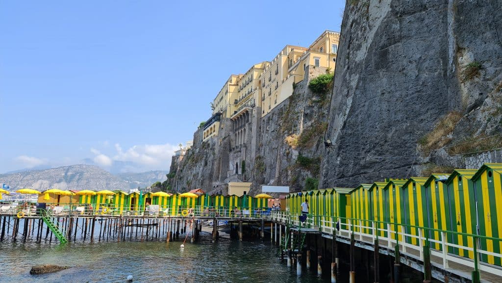 Sorrento italy beach and sea cabin scaled