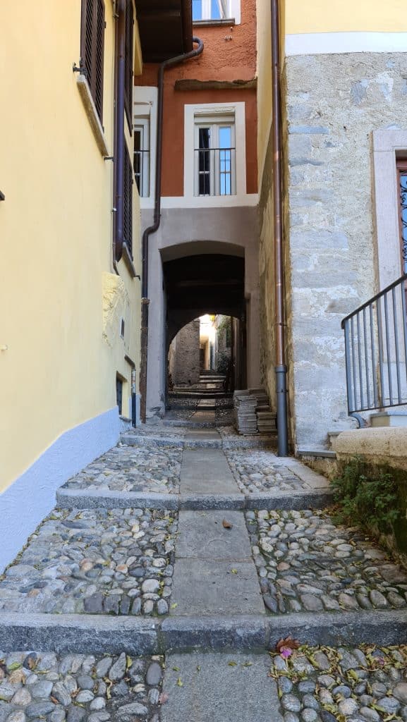 streets in the historic center Cannero Riviera Lake Maggiore in winter tripilare 2 scaled