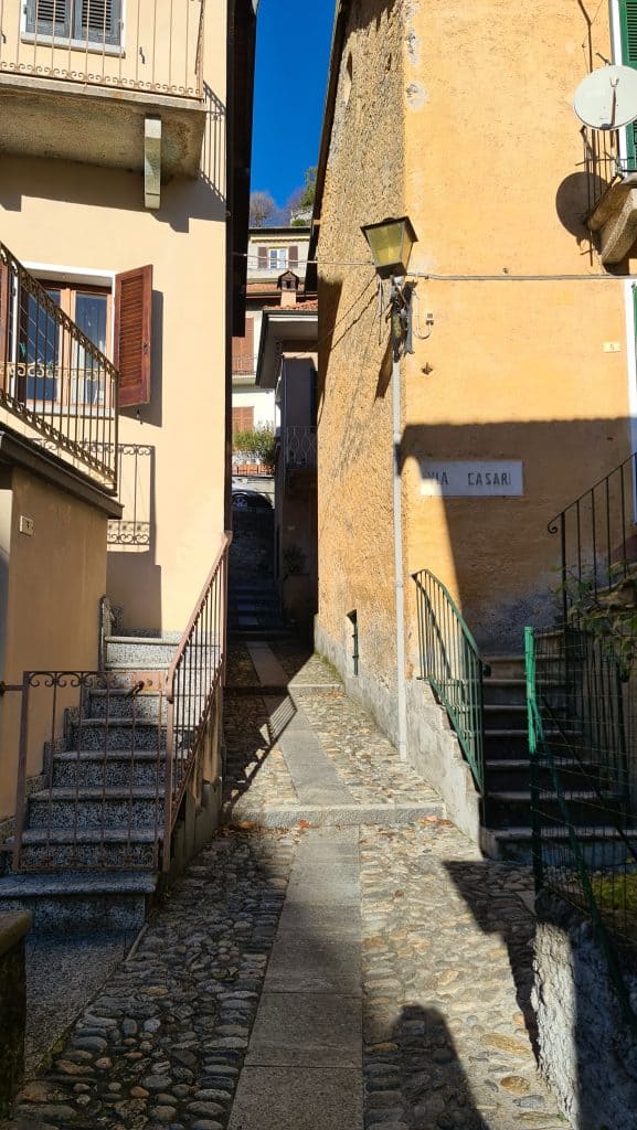 streets in the historic center Cannero Riviera Lake Maggiore in winter tripilare scaled