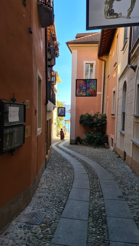 streets in the historic center Cannero Riviera Lake Maggiore in winter tripilare 8 scaled