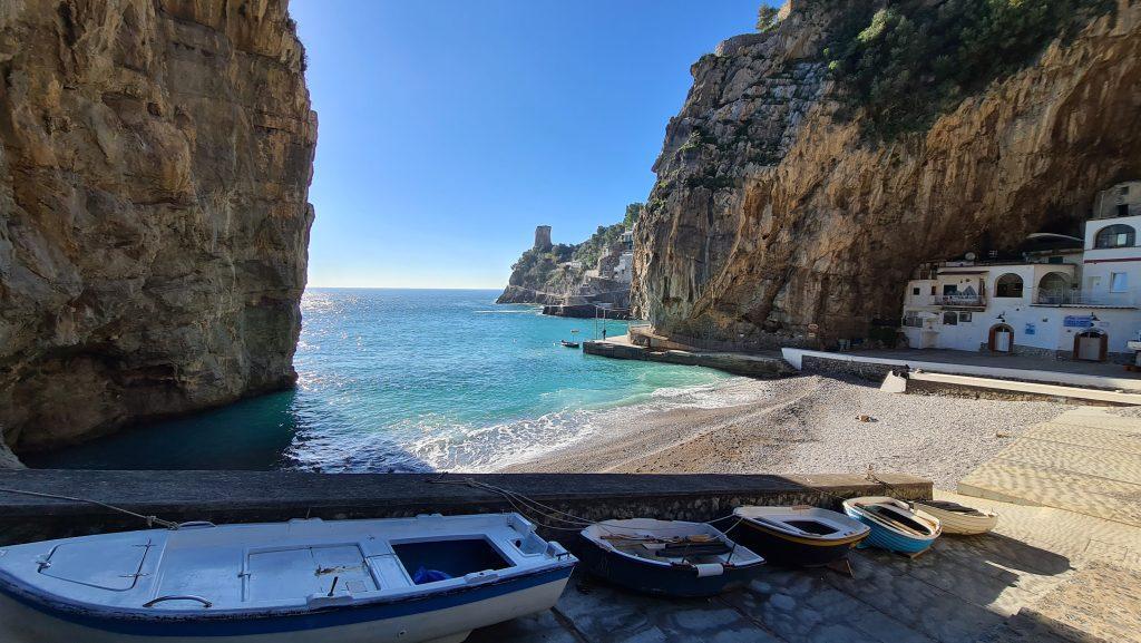 Marina di Praia beach Amalfi Coast Italy tripilare