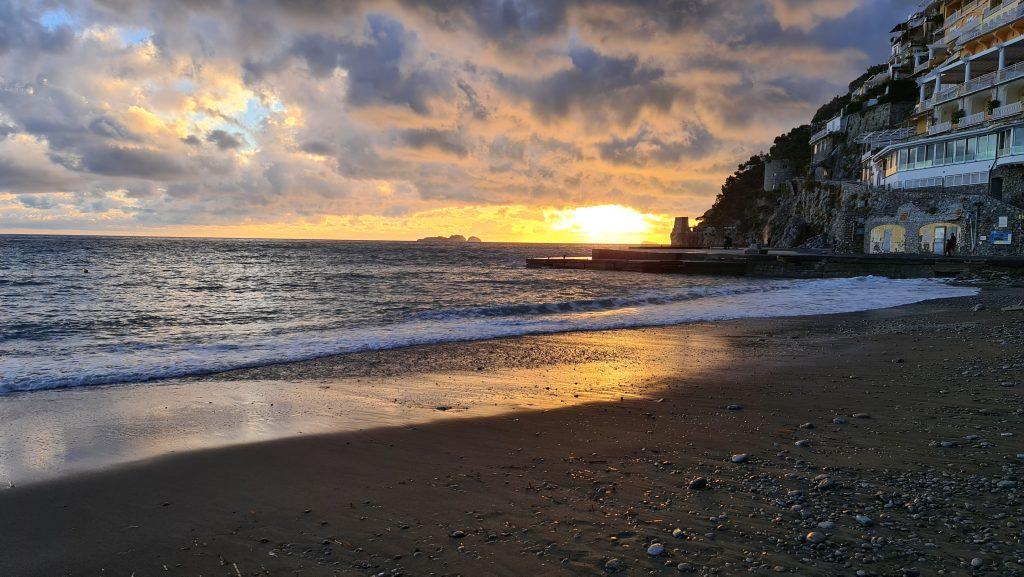 sunset Positano Italy in winter tripilare 41 scaled