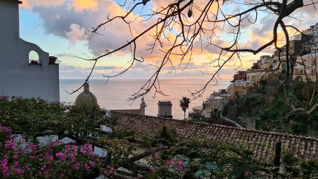 sunset Positano Italy in winter tripilare 52 scaled