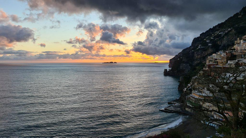 sunset Positano Italy in winter tripilare 55 scaled