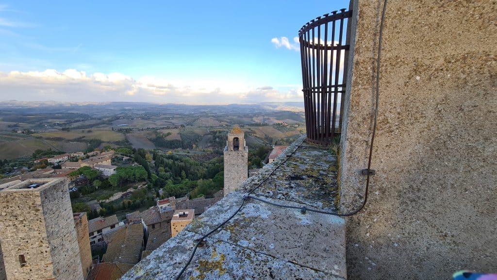 Tuscan village San Gimignano Italy torre grossa tower and tuscany view tripilare 20