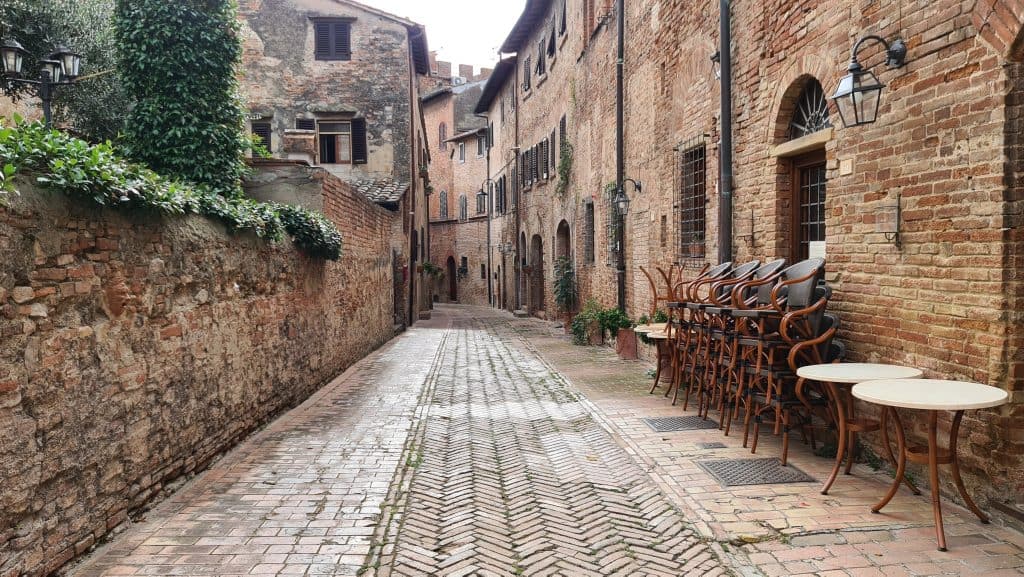 Tuscan villages Certaldo Italy Pretorio certaldo alto Toscana tripilare 1