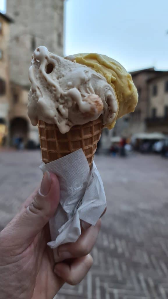 Tuscany san gimignano italy gelato tripilare 5