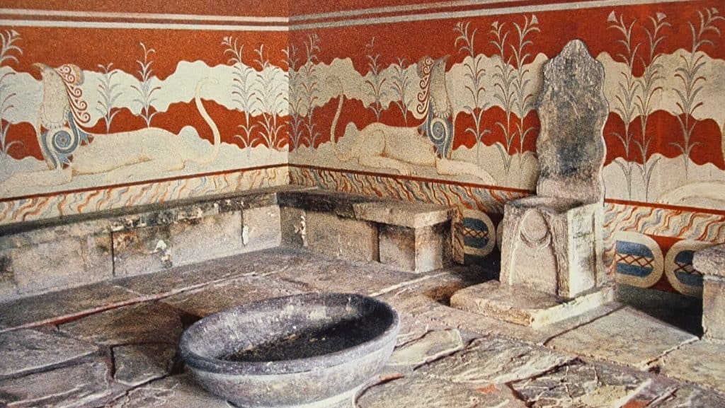 Throne Room in Knossos What to see in Heraklion Crete