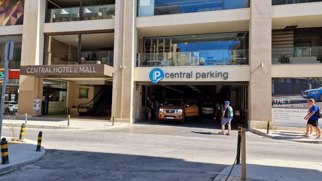 covered parking lot heraklion crete central parking prices costs 2