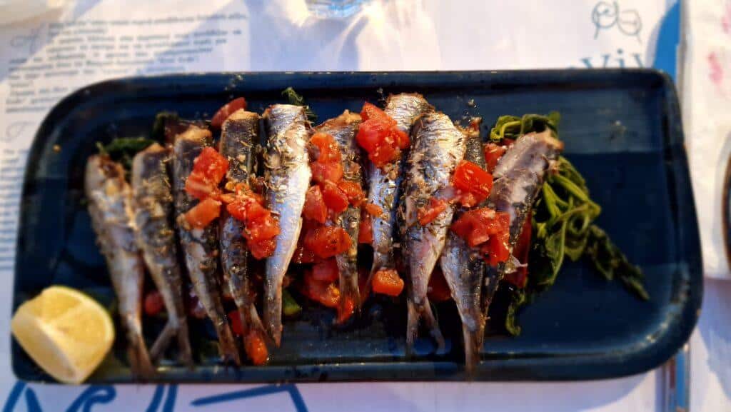 Crete Kissamos Restaurant Eviva Cretan Cousine Sardine 2