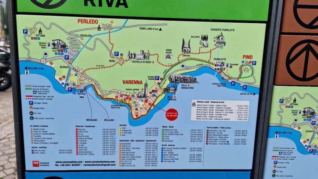 Map Varenna Things to do in Varenna Lake Como Italy 1