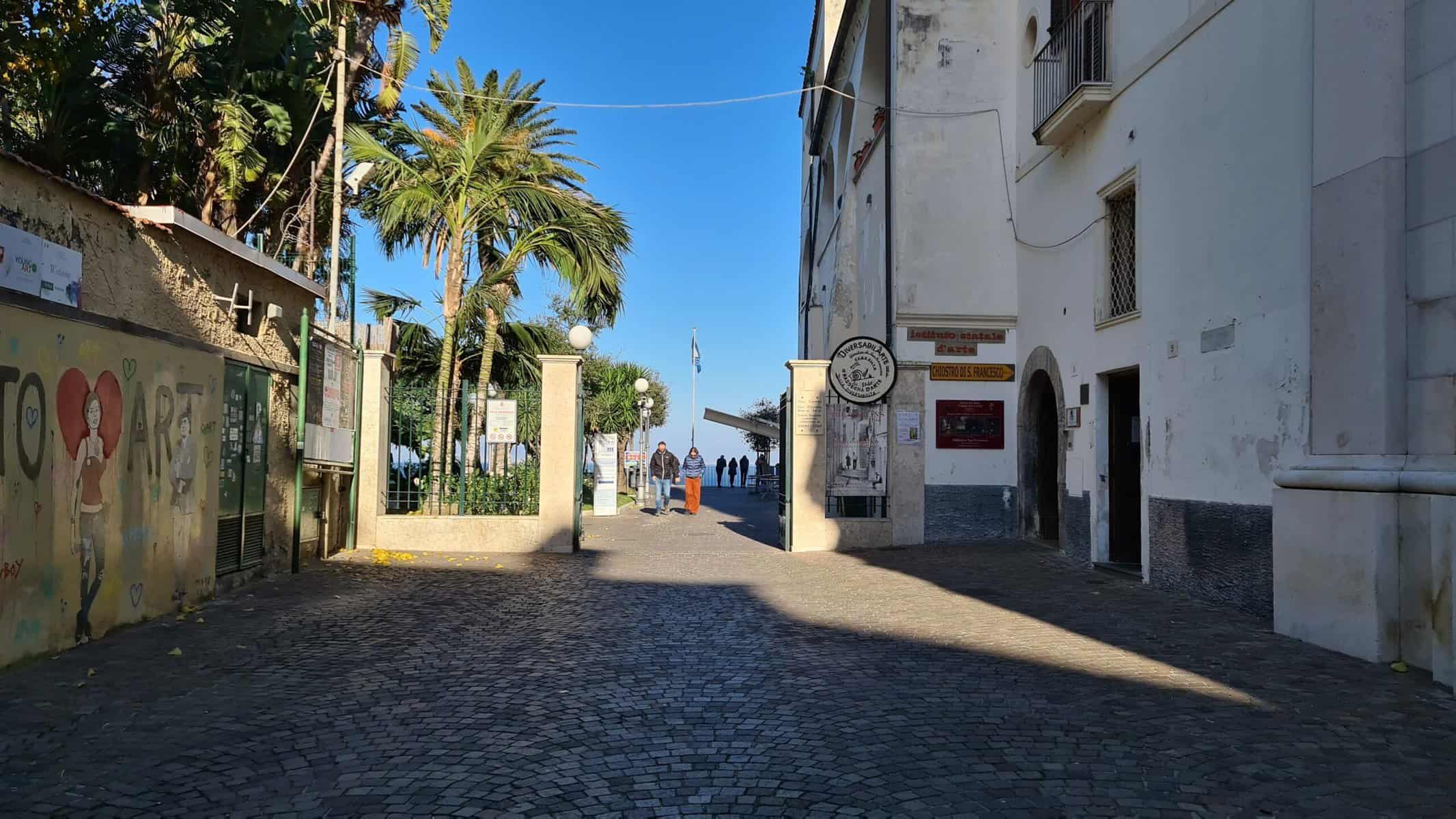 Sorrento Italy Things to do Villa Comunale and view of the bathing facilities of Sorrento in winter 14