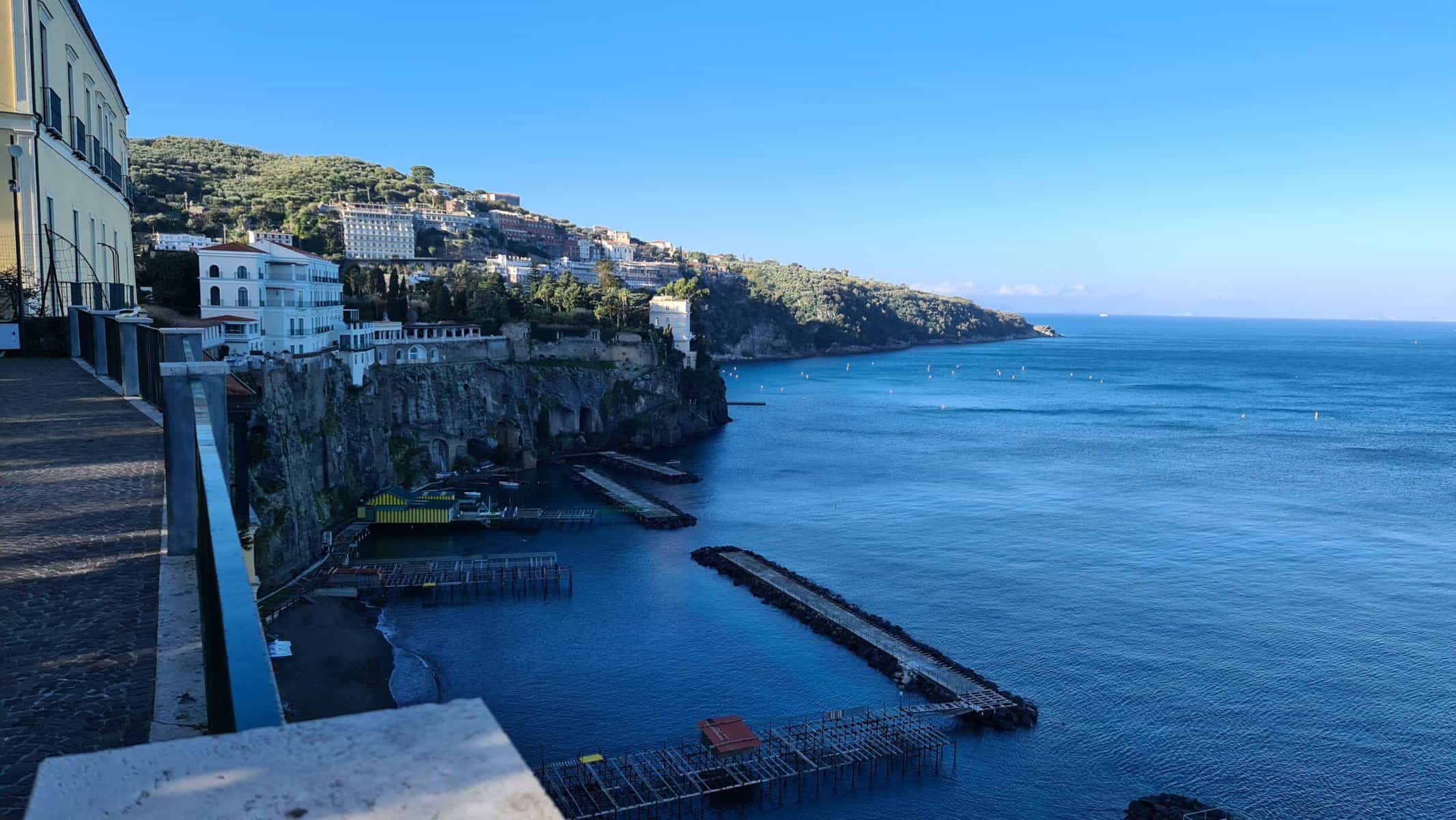 Sorrento Italy Things to do Villa Comunale and view of the bathing facilities of Sorrento in winter 5