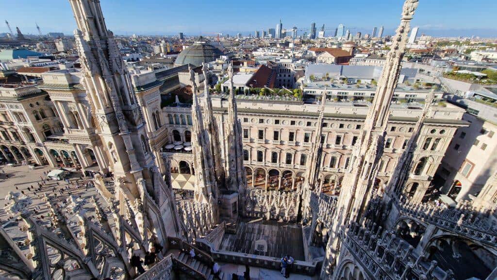 Things to do in Milan Terraces of the Cathedral on the Duomo rooftops Duomo Square 1