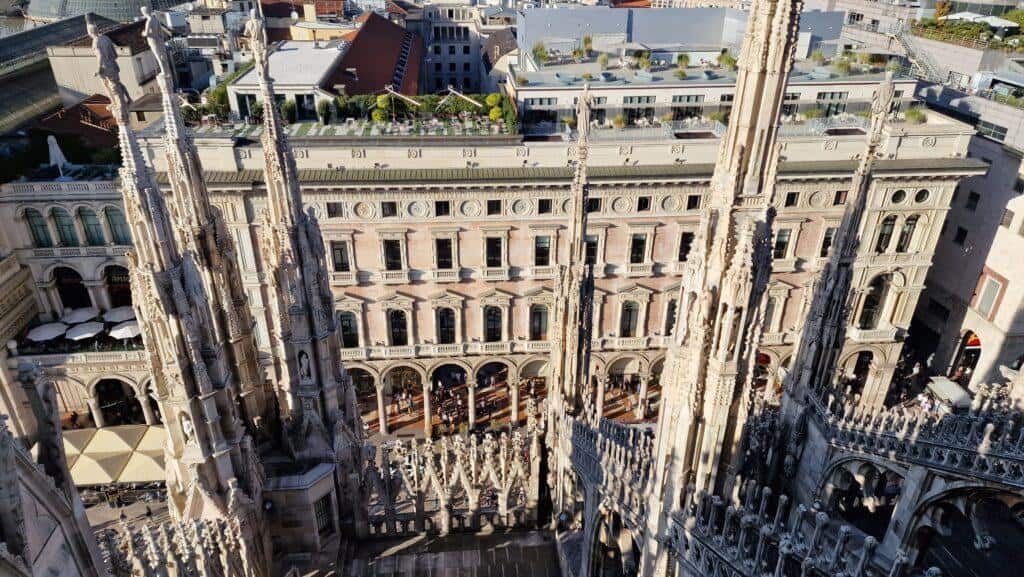 Things to do in Milan Terraces of the Cathedral on the Duomo rooftops Duomo Square 3