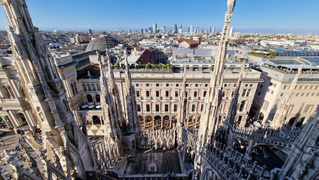 Things to do in Milan Terraces of the Cathedral on the Duomo rooftops Duomo square and Vittorio Emanuele II Gallery