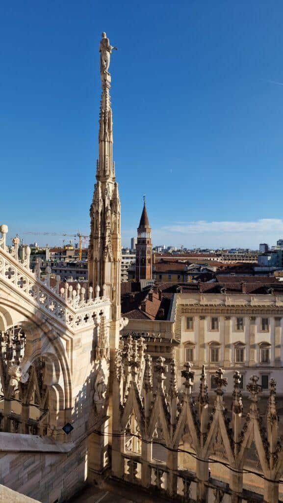 Things to do in Milan Terraces of the Cathedral on the Duomo rooftops Milano skyline 1