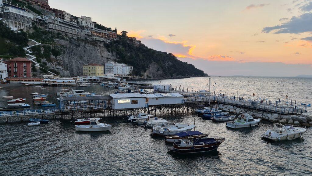 Things to do in Sorrento. Sunset time in Marina Grande Sorrento 1