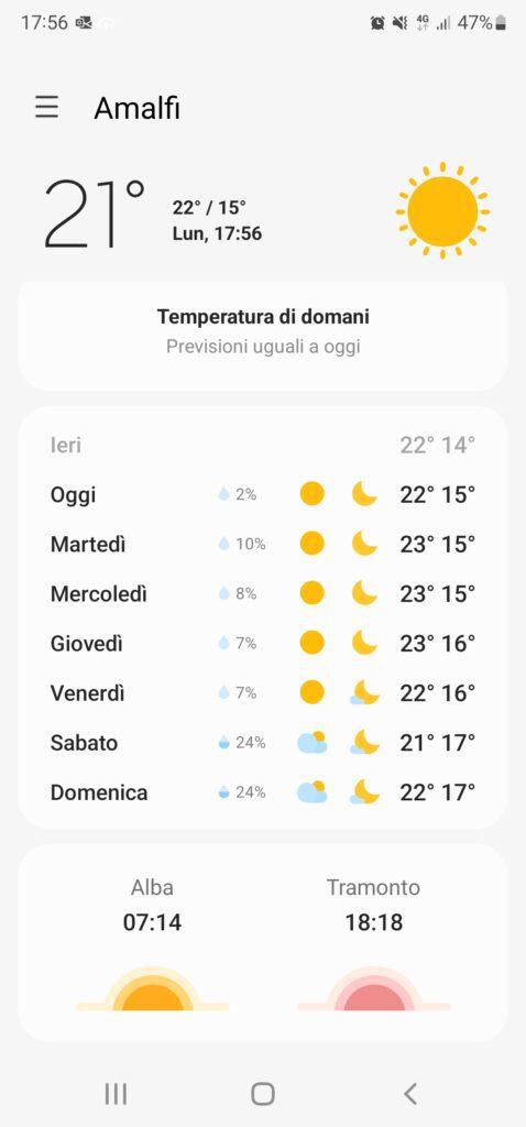 amalfi coast weather in october 20221017